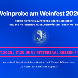 Weinprobe im Rittersaal Kobern-Gondorf am 03.07 17:30 Uhr